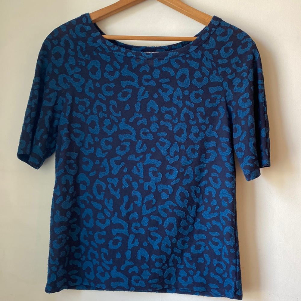 Blue patterned Ann Taylor Loft Blouse